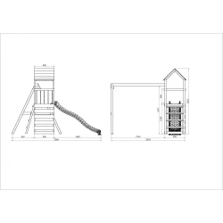 MaxPlay 2.2 leget�rn med to gynges�der, rutsjebane og klatrev�g