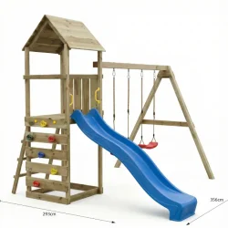 MaxPlay 2.2 leget�rn med to gynges�der, rutsjebane og klatrev�g