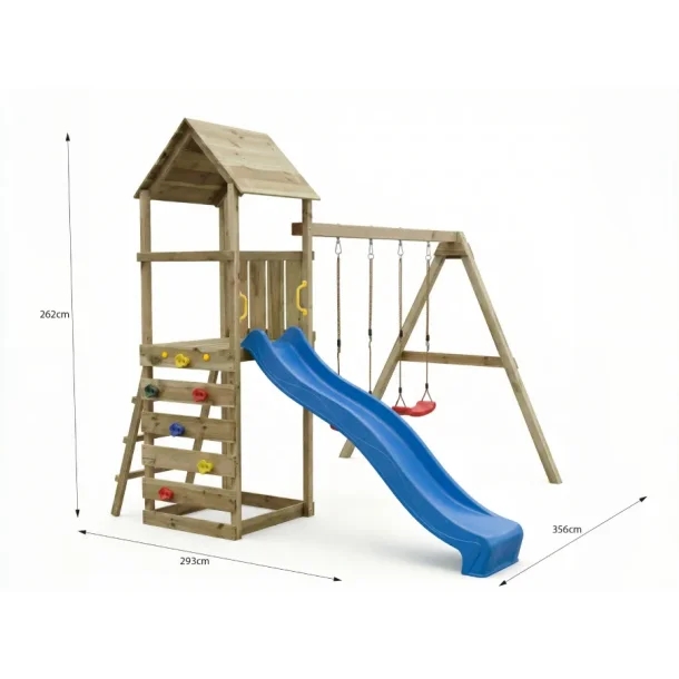 MaxPlay 2.2 leget�rn med to gynges�der, rutsjebane og klatrev�g