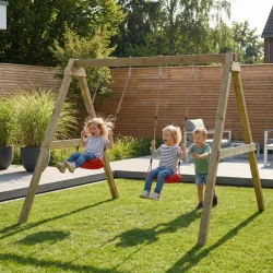 MaxPlay gyngestativ trykimpr�gneret med 2 gynges�der