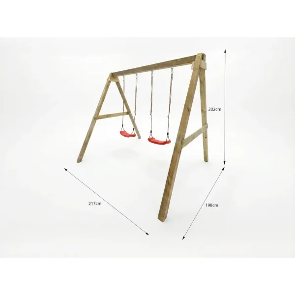 MaxPlay gyngestativ trykimpr�gneret med 2 gynges�der