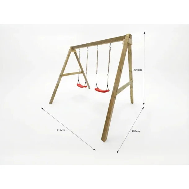 MaxPlay gyngestativ trykimpr�gneret med 2 gynges�der