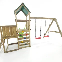 MaxPlay 3,1 leget�rn med to gynges�der, rutsjebane og klatrev�g