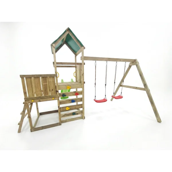 MaxPlay 3,1 leget�rn med to gynges�der, rutsjebane og klatrev�g