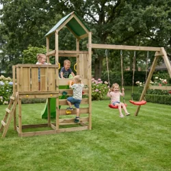 MaxPlay 3,1 leget�rn med to gynges�der, rutsjebane og klatrev�g