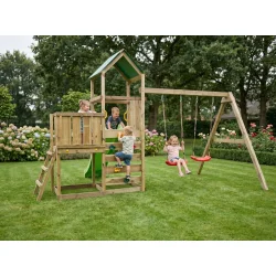 MaxPlay 3,1 leget�rn med to gynges�der, rutsjebane og klatrev�g