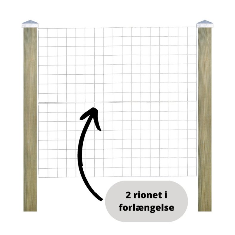 Galvaniseret rionet hegn 90x180cm - model Billund