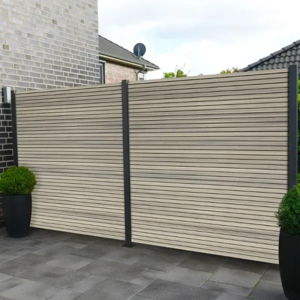 Slvklasse: Samos komposithegn med alu stolper i antracit og tilbehr