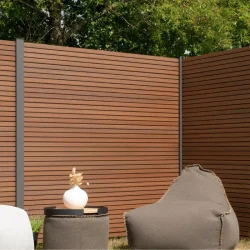 Slvklasse: Samos komposithegn med alu stolper i antracit og tilbehr