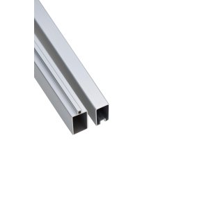 Start- og afslutningsprofil i aluminium til komposithegn alufarve