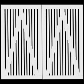 Sendai dobbeltlge hvid 200x180cm (BxH)