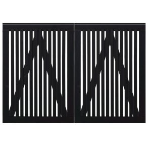 Sendai dobbeltlge sort 200x140cm (BxH)