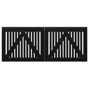 Sendai dobbeltlge sort 200x80cm (BxH)