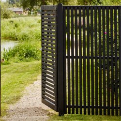 Sendai hegn i sort 90x180cm (BxH)