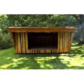 Hjemsted Premium danskproduceret shelter til 6 personer med front - i l�rk