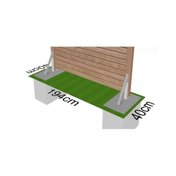 Stormanker pulverlakeret antracit 5x30x50cm (BxDxH)