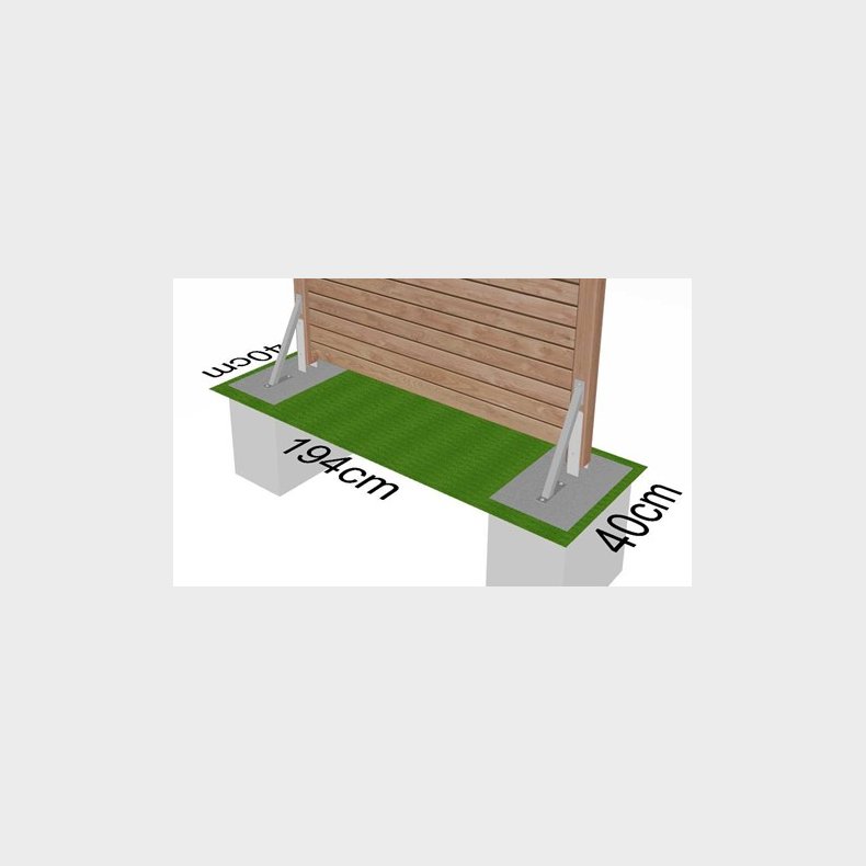 Stormanker pulverlakeret antracit 5x30x50cm (BxDxH)