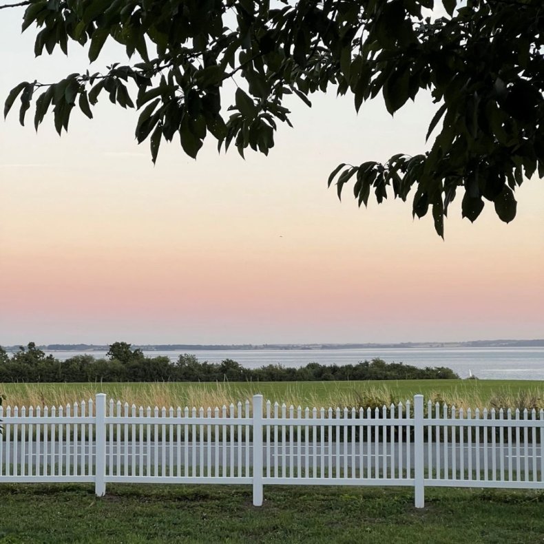 Skagen hegn bue nedad med smalle og pvc stolper - Guldklasse