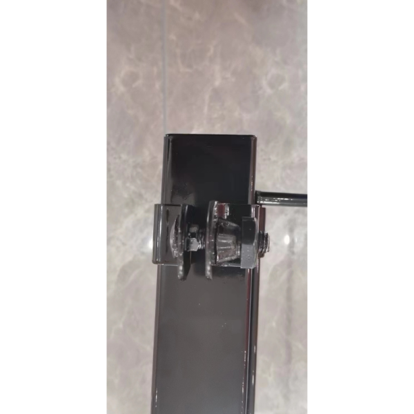 Stolpe 60x40x1900mm sort til 2D panelhegn model "Viby" inkl. beslag (slges kun med hegn)