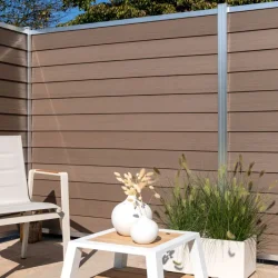 Stockholm komposithegn med aluminiumsstolper - Slvklasse