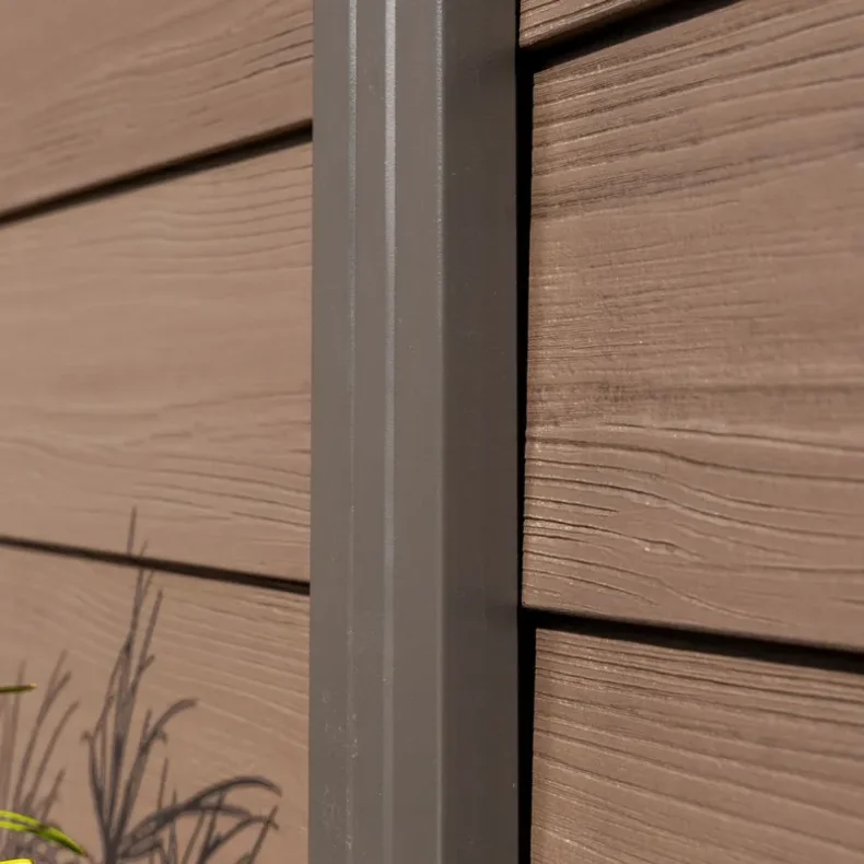 Stockholm komposithegn med alu stolper i antracit - S�lvklasse