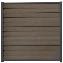 Stockholm komposithegn med aluminiumsstolper i antracit