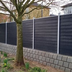 Stockholm komposithegn med aluminiumsstolper - Slvklasse