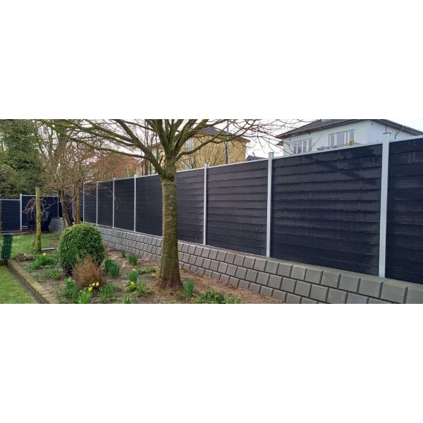 Stockholm komposithegn med aluminiumsstolper - Slvklasse