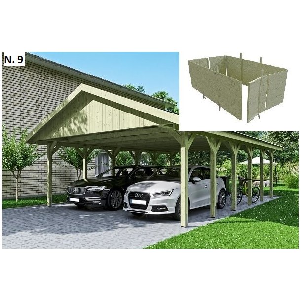 Bravo carporte med saddeltag