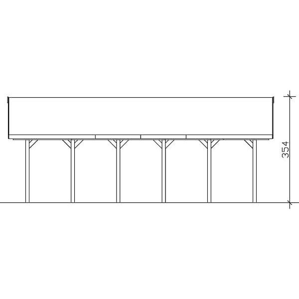 Platinklasse: Hjemsted XL dobbeltcarport med saddeltag og redskabsrum model "Leif" 620x900cm (BxL)