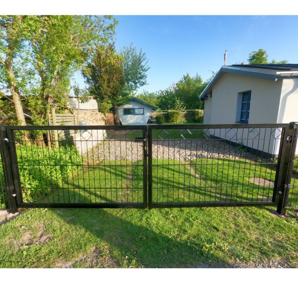 Tisvilde dobbeltlge 300x95 cm  elegant sort lge med &loz;-dekoration