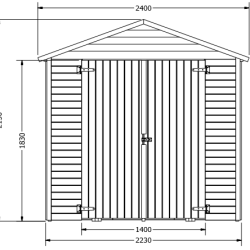 Udstillingsmodel kun til afhentning: Redskabsskur 4,7m2 i elementer model Hjemsted budget