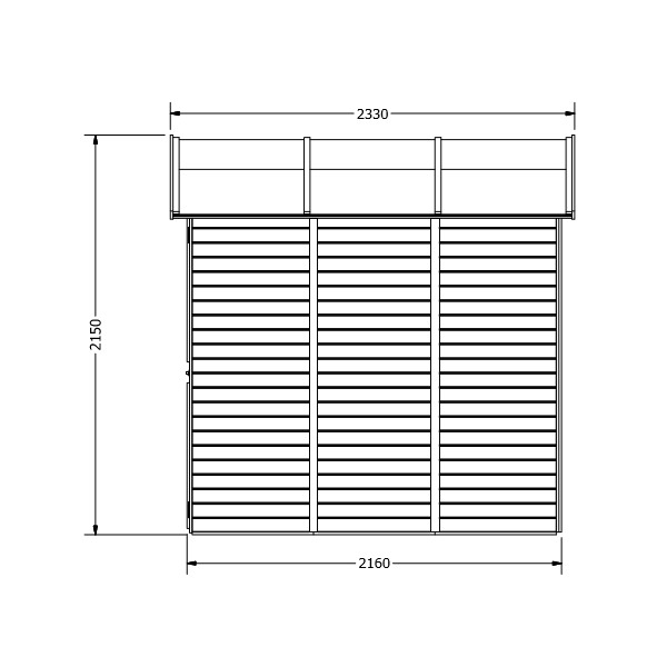 Udstillingsmodel kun til afhentning: Redskabsskur 4,7m2 i elementer model Hjemsted budget