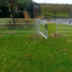 2D Panelhegn Viby inkl. metalstolper og tilbehr - Slvklasse