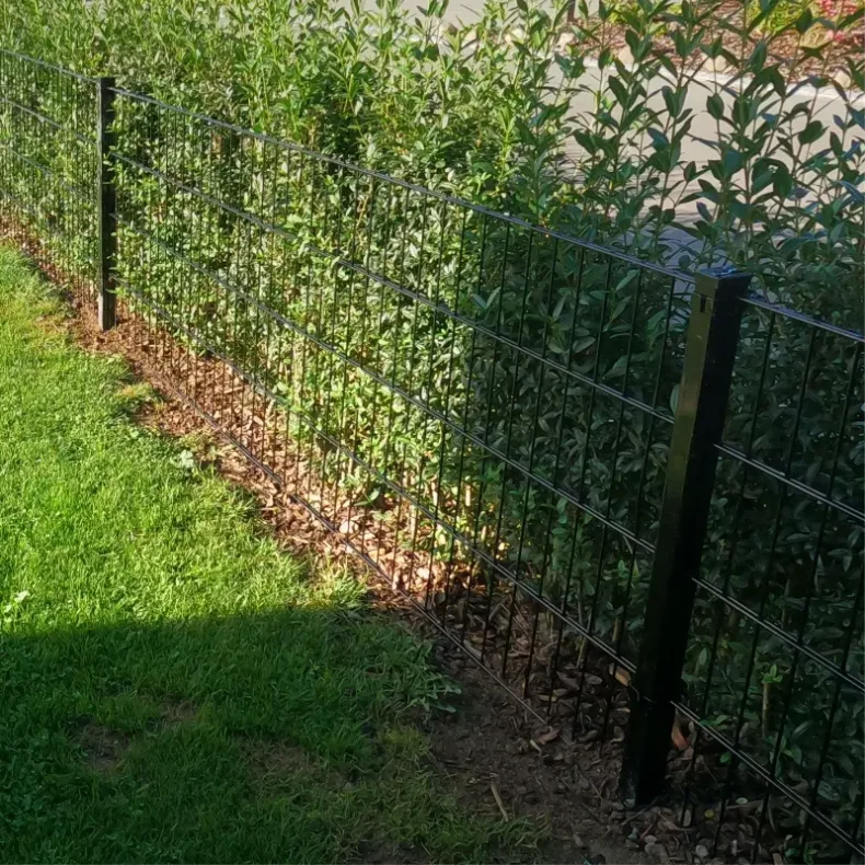 2D Panelhegn 250x95cm i sort - model Viby