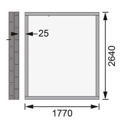 Volstrup model 3 redskabsskur til montage op ad husmur i terra gr p 4,9m2