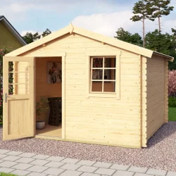 Wien klassisk bjlkehytte med 28mm bjlker