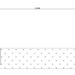 Dobbeltlåge X i sort 300x100cm inkl. Stolper model Gilleleje
