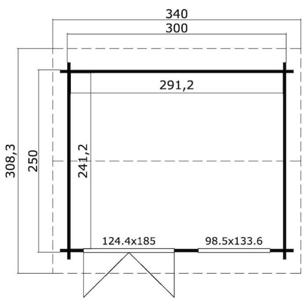 Allinge havehus i ubehandlet p 7m2