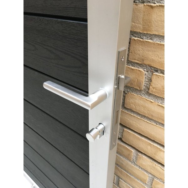 Thermo Limba lge i alu antracitfarvet inkl. beslag og stolper 90x180cm (BxH)