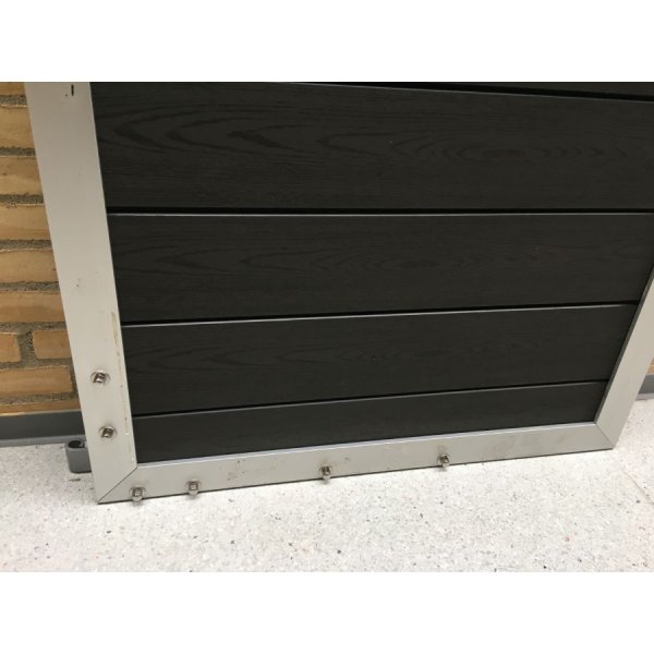 Thermo Limba lge i alu antracitfarvet inkl. beslag og stolper 90x180cm (BxH)