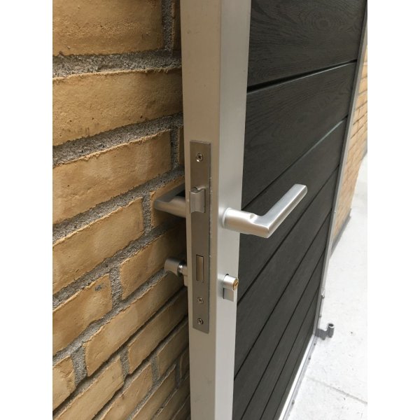 Thermo Limba lge i alu antracitfarvet inkl. beslag og stolper 90x180cm (BxH)