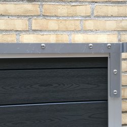 Thermo Limba lge i alu antracitfarvet inkl. beslag og stolper 90x180cm (BxH)