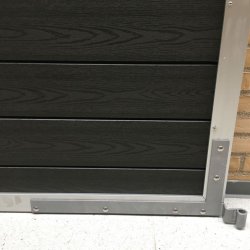 Thermo Limba lge i alu antracitfarvet inkl. beslag og stolper 90x180cm (BxH)