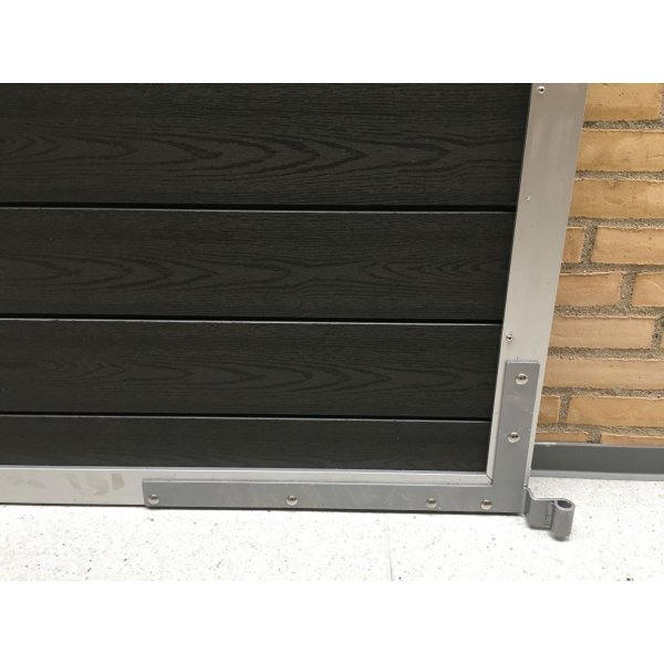 Thermo Limba lge i alu antracitfarvet inkl. beslag og stolper 90x180cm (BxH)