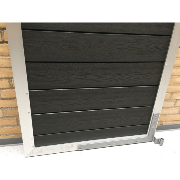 Thermo Limba lge i alu antracitfarvet inkl. beslag og stolper 90x180cm (BxH)