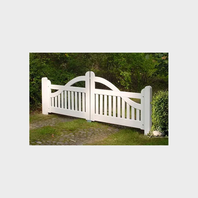 Ammerland dobbeltl�ge i grundmalet hvid 300x90/80/120cm (BxH)