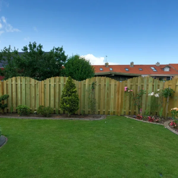 Plankevrk med bue model Assens i trykimprgneret 180x180/160cm (BxH)