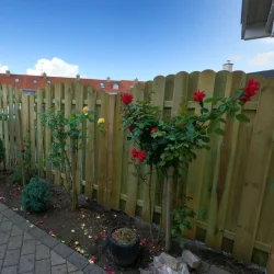 Slvklasse: Plankevrk med bue model Assens SAMLET inkl. trstolper og tilbehr