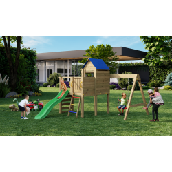 Bibalu leget�rn trykimpr�gneret med gr�n rutsjebane